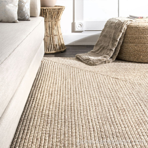 mixed colours indoor outdoor round rug Polypropylene braided indoor outdoor carpet rug Supplier